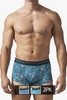 UMPA107 Papi Men's 2PK Microflex Performance Trunks Color Teal-Blue