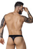 1099 Pikante Men's Clandestine Velvet Thong Color Black