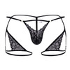 Men’s Garter Thong – Strappy Sexy Underwear (Black) by CandyMan