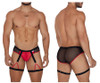 99684 CandyMan Men's Garter Briefs Color Black-Red