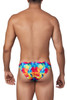 91145 Xtremen Men's Printed Microfiber Bikini Color Rainbow Prism