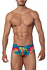 91147 Xtremen Men's Printed Microfiber Trunks Color Rainbow Fish