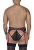 99688X CandyMan Men's Garter Thong Two-Piece Set Color Black