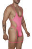 99697 CandyMan Men's Garter Bodysuit Color Pink