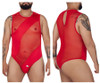 99699X CandyMan Men's Mesh Bodysuit Color Red