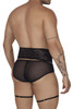 99703 CandyMan Men's Garter Briefs Two-Piece Set Color Black