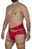 99703X CandyMan Men's Garter Briefs Two-Piece Set Color Red