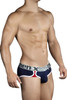 91014-3 Xtremen Men's 3-PK Briefs Color Blue-Gray-Blue