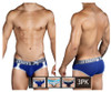 91014-3 Xtremen Men's 3-PK Briefs Color Blue-Gray-Blue