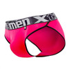 91053-3 Xtremen Men's 3-PK Briefs Color Fuchsia-Green-Fuchsia