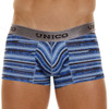 23080100114 Unico Men's Rayado Trunks Color 43-Blue