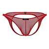 91153 Xtremen Men's Tulle Mesh Jockstrap Color Red