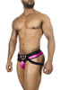 BW2023108 BiteWear Men's Tuxedo Banana Jockstrap Color Fuchsia