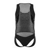 99716 CandyMan Men's Work-N-Out Bodysuit Color Black