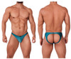 91149 Xtremen Men's Destellante Jockstrap Color Silver-Blue