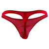 442076 MalePower Men's Satin Lycra Bong Thong Color Red