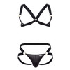 99731 CandyMan Men's Harness-Bra Two Piece Set Color Black