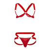 99731 CandyMan Men's Harness-Bra Two Piece Set Color Red