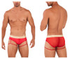 99722 CandyMan Men's Garter Mesh Briefs Color Red