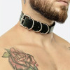 PU Leather Metal Buckle Choker Collar Color Black