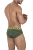 1527 Clever Men's Strait Briefs Color Green