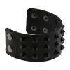 Wide Snap Button PU Leather Spiked Wristband Color Red