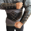 PU Leather Renaissance Arm Guard & Waist Girdle Color Black