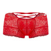 99745 CandyMan Men's Lace Trunks Color Red