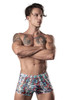 131-293 MalePower Men's "Your Lace Or Mine" Pouch Shorts Color Red-White-Blue