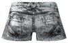 145-286 MalePower Men's "Dirty Denim" Mini Shorts Color Denim Print