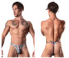 431-293 MalePower Men's "Your Lace Or Mine" Bong Thong Color Red-White-Blue