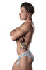 304-290 MalePower Men's Marble Mesh Mini Moonshine Jockstrap Color Light Blue