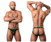 390-294 MalePower Men's "Hazy Dayz" Jockstrap Color Pot Leaf