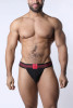 CellBlock 13 Tight End 2" Snap Up Shadow Jockstrap Color Red-Black