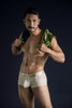 229953 Clever Men's 3PK Australian Latin Trunks Color Beige-Blue-Green