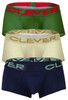 229953 Clever Men's 3PK Australian Latin Trunks Color Beige-Blue-Green