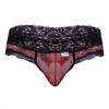 99596 CandyMan Men's Mesh-Lace Thong Color Leopard Print