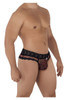 99596X CandyMan Men's Mesh-Lace Thong Color Leopard Print