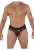 99596X CandyMan Men's Mesh-Lace Thong Color Leopard Print