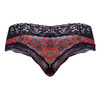 99596X CandyMan Men's Mesh-Lace Thong Color Leopard Print