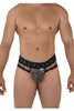 99596X CandyMan Men's Mesh-Lace Thong Color Snake Print