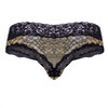 99596X CandyMan Men's Mesh-Lace Thong Color Snake Print