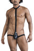 99839 CandyMan Men's Black Tie Body Strap Pouch Jock Color Black