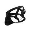 99840 CandyMan Men's Crisscross Thong Color Black
