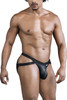 99840 CandyMan Men's Crisscross Thong Color Black