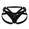 99840 CandyMan Men's Crisscross Thong Color Black
