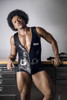 99844 CandyMan Men's Police Bodysuit Color Black