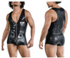 99844 CandyMan Men's Police Bodysuit Color Black