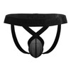 99847 CandyMan Men's Mesh Thong Color Black