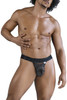 99849 CandyMan Men's Lace-Mesh Thong Color Black